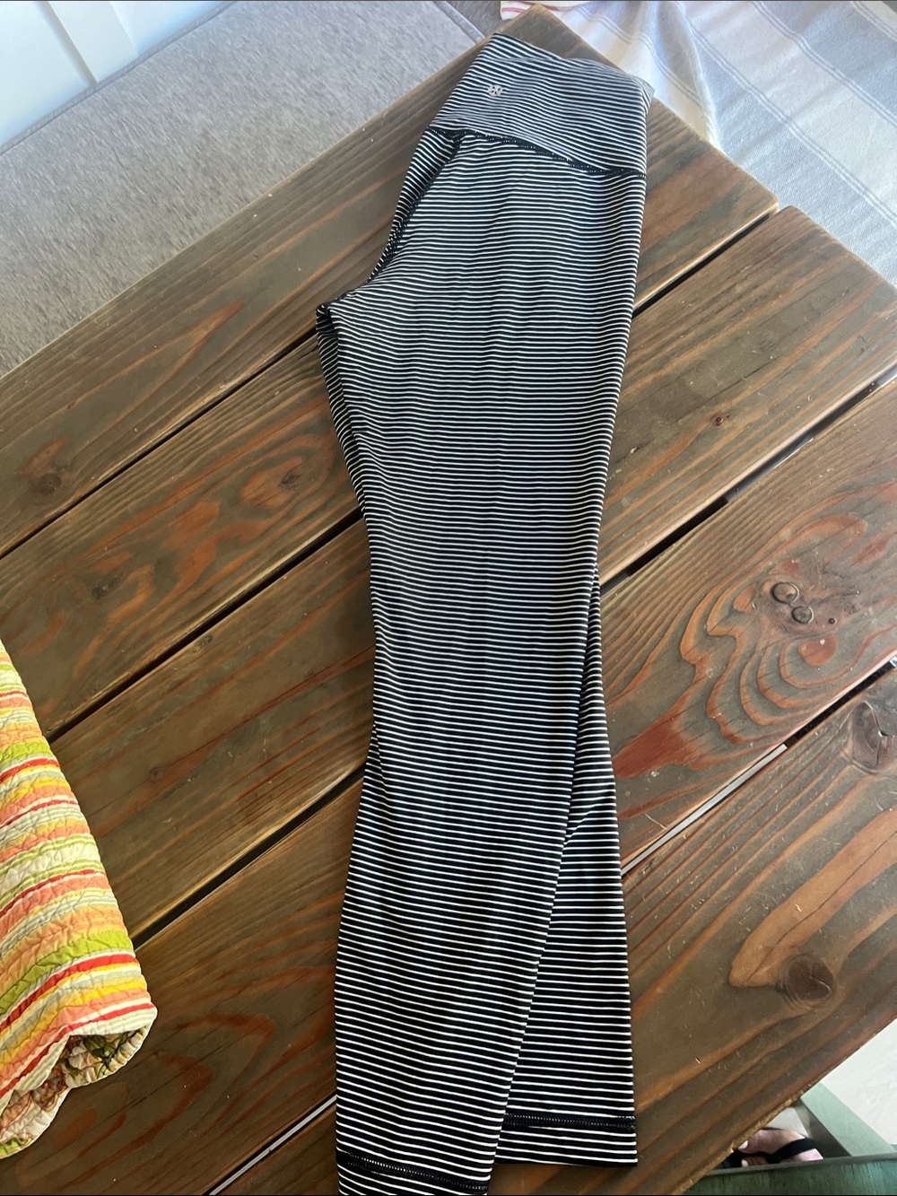 Black & White Striped Women’s Lululemon leggings